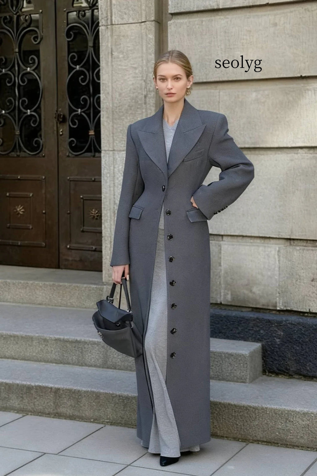 Single-Breasted Wool Coat